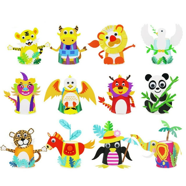 Paper Cup Set Puzzle Handmade Creative DIY Hot Cup Disposable Cup for Kids