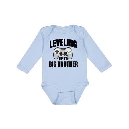 

Inktastic Leveling Up to Big Brother Gift Baby Boy Long Sleeve Bodysuit