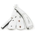 thumbnail image 4 of Parker Safety Razor SRX Heavy Duty/Professional 100% Stainless Steel Straight Edge Barber Razor and 5 Parker Premium Platinum Half Blades, 4 of 5