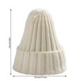thumbnail image 2 of Sonducket Sombrero Unisex mezclas de algodón sólido cálido HIP HOP sombreros de punto hombres gorras de invierno mujeres Skullies gorros para Sombreros blanco Sonducket AP000123-02, 2 of 6