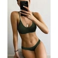 thumbnail image 2 of Sexy Bikini Plain Rib Swimwear Women Swimsuit Female Brazilian Bikinis Sets 2 Pieces Women Bathing Suit Swim for Beach Wear, 2 of 6