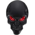 thumbnail image 1 of 3D Metal Black Skull Sticker Auto Logo Emblem Badge Decal, 1 of 5