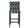 thumbnail image 6 of HomePop Geo Brights Navy Blue Upholstered Barstool 29" bar height, 6 of 13