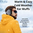 thumbnail image 4 of Mens Winter Ear Muffs Foldable Cold Weather Earmuffs Fleece Warm Ear Warmers Behind The Head Ear Muffs, 4 of 18