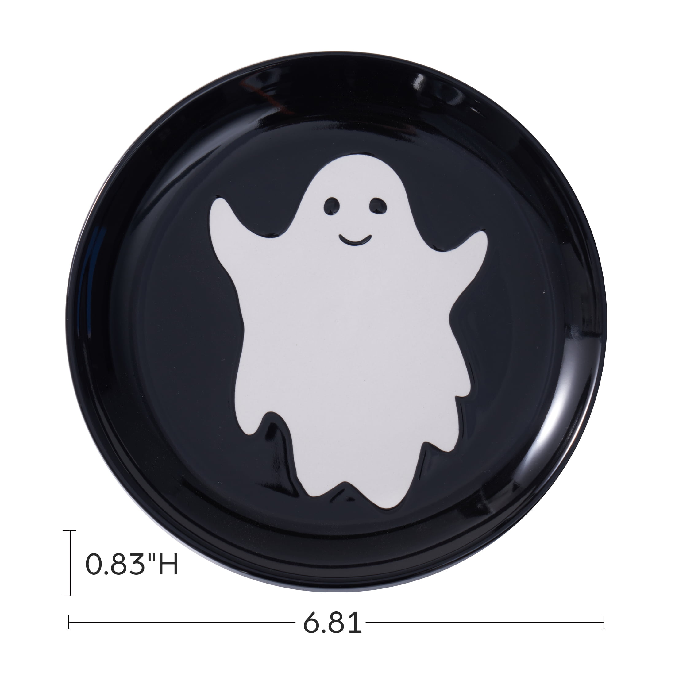 Way to Celebrate Halloween 4pk Ceramic Ghost Appetizer Plates
