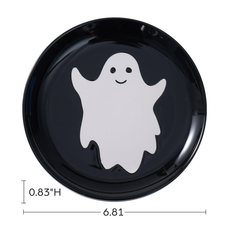 Way to Celebrate Halloween 4pk Ceramic Ghost Appetizer Plates