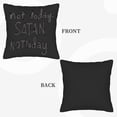 thumbnail image 6 of Set of 2 18x18in Throw Pillow Covers - Modern Black Square Cushions with Playful ' Not Today ' Design for Couch Bed Car, 6 of 8