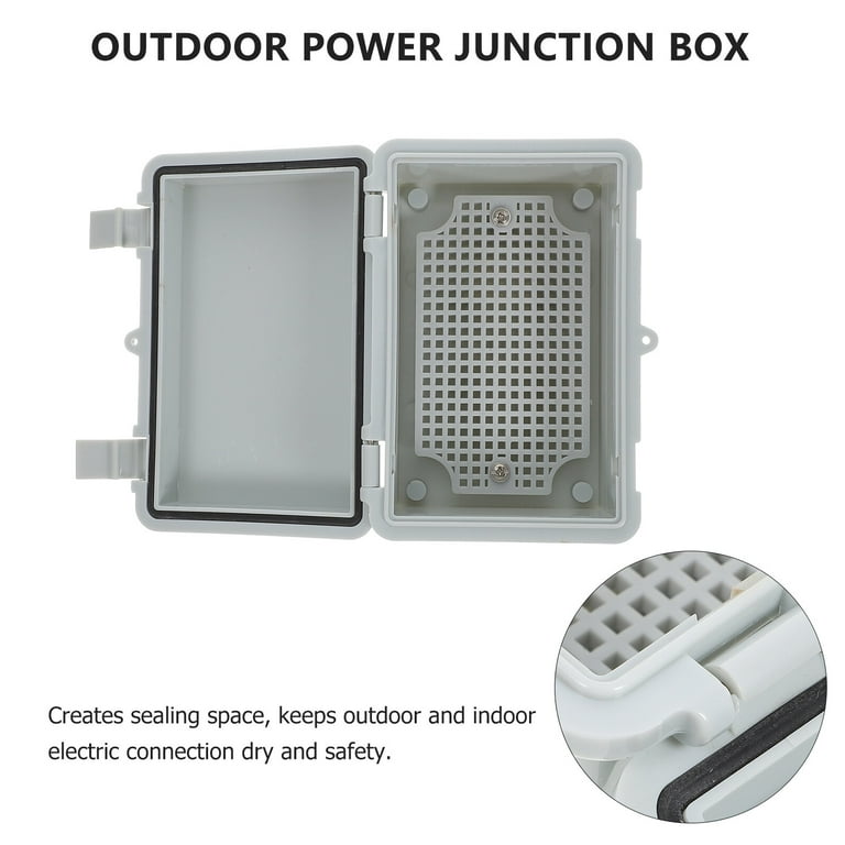 Junction Box Waterproof Boxes for Outdoors Electric Long-Lasting Rugables Electrical, Size: 15X10X7CM, White