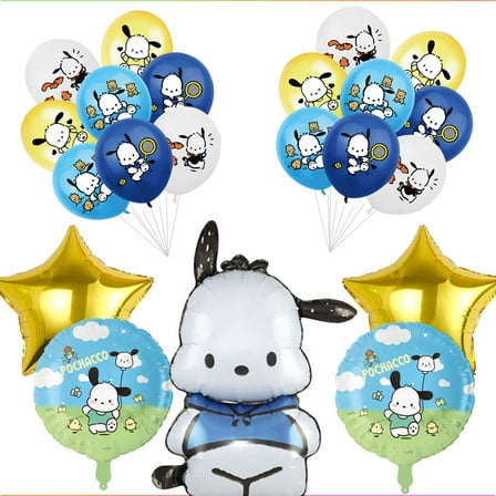 Pochacco Balloons Party Supplies Decor Set Decorations Kit Fans Birthday