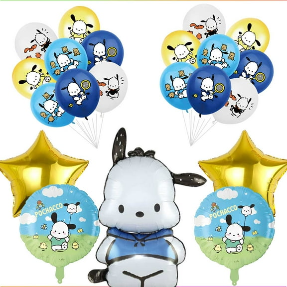 Pochacco Balloons Party Supplies Decor Set Decorations Kit Fans Birthday
