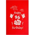 thumbnail image 3 of iGifts And Cards Happy 96th Birthday with Presents 3D Pop Up Greeting Card – Ninety-six, Awesome, Balloons, Unique, Celebration, Cool, Feliz Cumpleaños, Party, Congrats, 3 of 5