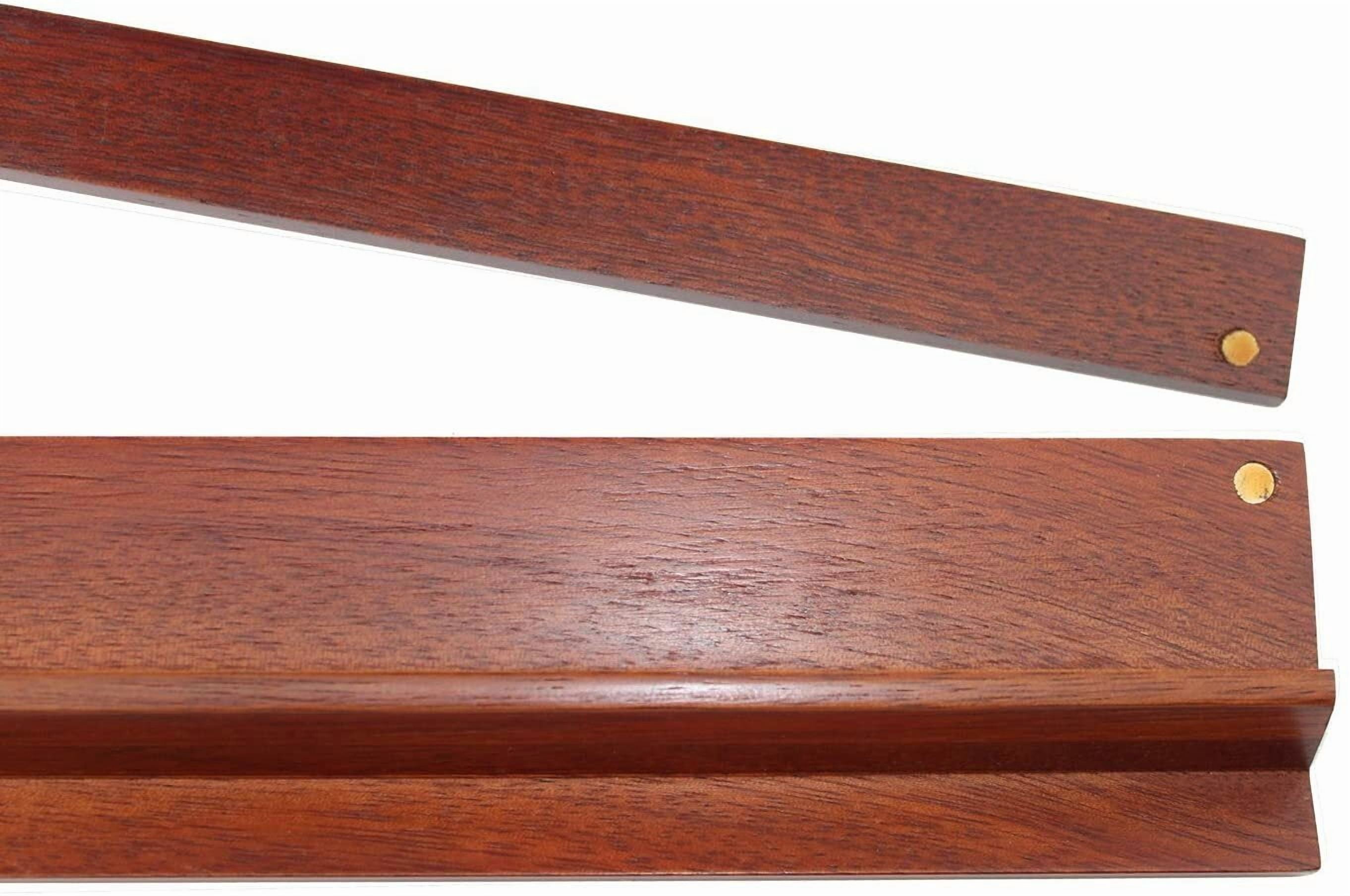 MTPC-2 Set of 4 18" Natural Color Wooden American Mahjong Racks with Attachable Pushers