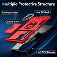 thumbnail image 2 of for Samsung Galaxy S23 Ultra Case with Slide Camera Cover Military Drop Protection Cases Ring Kickstand Magnetic Car Mount Heavy Duty Shockproof Bumper Phone Case for Galaxy S23 Ultra 5G 6.8 Inch red, 2 of 14