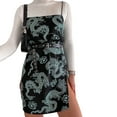 thumbnail image 3 of Seyurigaoka Women's Summer Sleeveless Dress Dragon Pattern Sling Mini Dress, 3 of 9