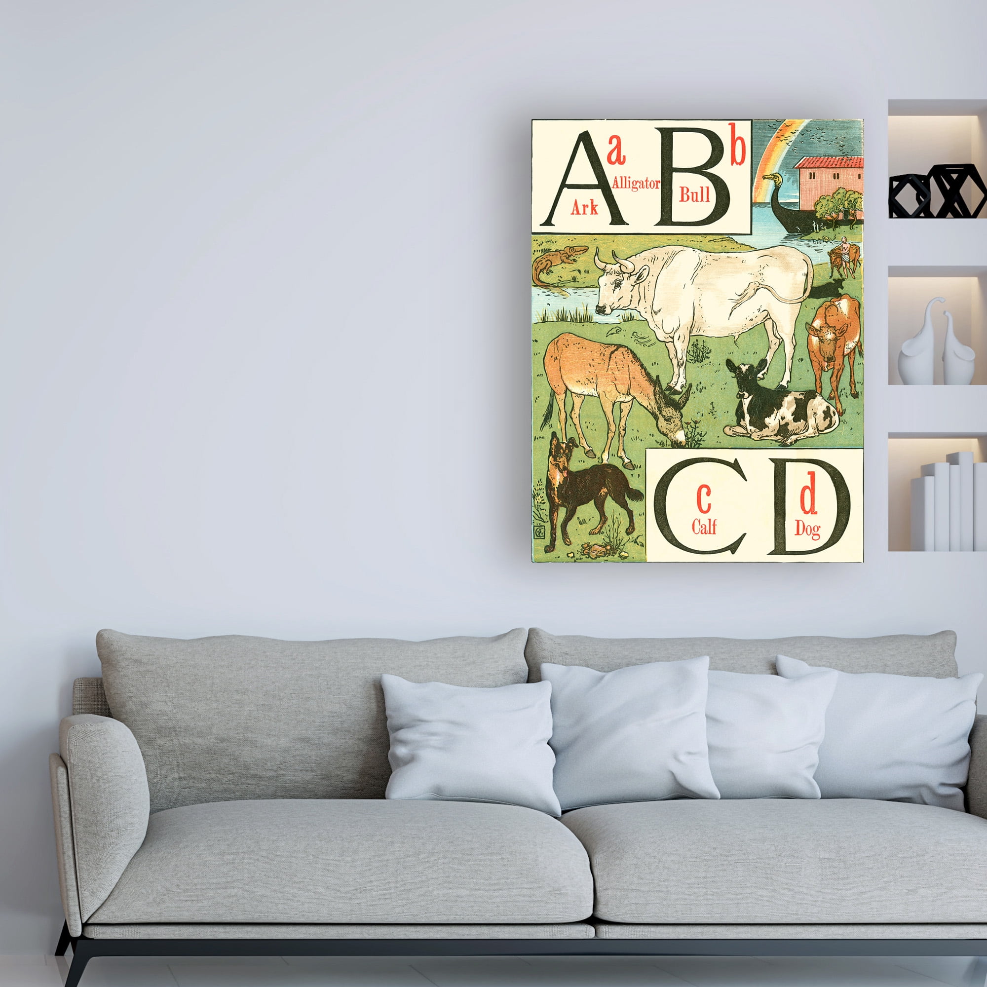 Trademark Fine Art 'Noahs Alphabet I Childrens Art' Canvas Art by Walter Crane
