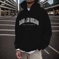 thumbnail image 5 of Men's Los Angeles City Letter Print Hoodie Sweatshirt Long Sleeve Crewneck Casual Pullover Tops, 5 of 5