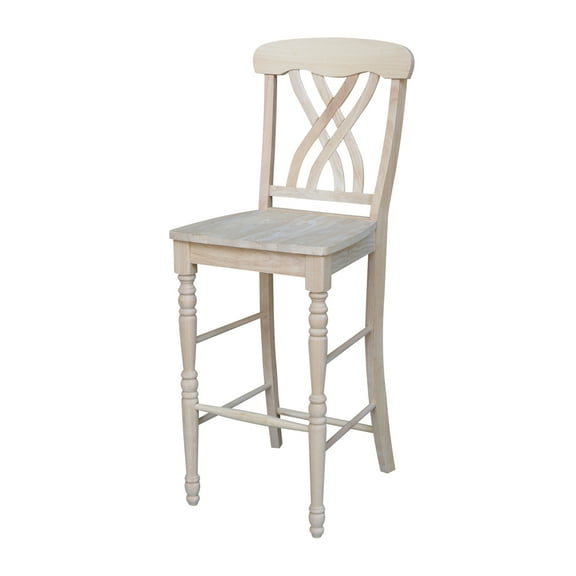 International Concepts Lattice Bar Stool, 30", Ready to Finish
