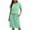 Green, variant on Women Casual T-shirt Dress Summer Crewneck Elastic Waist Short Sleeve Dresses Loose Shift Dress