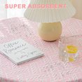thumbnail image 5 of Nappe en Coton et Lin, Nappe Rectangulaire pour table Basse avec Pompons et Dentelle, Nappe de camping, 5 of 5