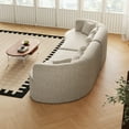 thumbnail image 5 of 106" Oversized Sectional Sofa,Modern Chenille Memory Foam Sofa Cloud Sofa with Deep Seat & 6 Pillows for Living Room,Light Khaki, 5 of 7