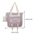 thumbnail image 3 of Bolso ajustable para estudiantes de primaria, regalos para niños de nailon con múltiples bolsillos (bolso de hombro morado), 3 of 8