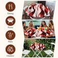 thumbnail image 7 of Red Striped Ombre Round Tablecloth, Fitted Table Cover with Elastic for 55"-60" Round Tables, Modern Red Moire Geometric Table Cloth Outdoor Indoor Dinning Party Waterproof Tablecloths, 7 of 7
