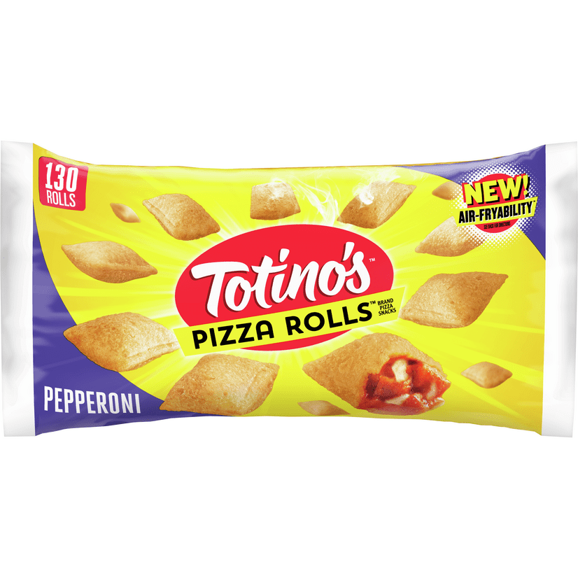 Totino's Pepperoni Pizza Rolls Snacks, Frozen, 130 Ct Bag