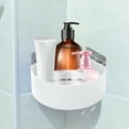 thumbnail image 5 of White Heavy-Duty Corner Shower Shelf With Rustproof Design Plastic Bathroom Storage Solution For Shampoo Razors Bath Accessories #26n66, 5 of 6