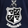thumbnail image 3 of CafePress - Delta Chi Black And White Coat Of Arms Long Sleeve T Shirt - Women's Long Sleeve Graphic Tee Casual Fit, 3 of 4