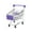 Purple, variant on Mini Shopping Trolley, Metal Supermarket Handcart, 360° Rotatable Wheels, Desk Storage Organizer, Ideal for Phone Remote Pen Holder