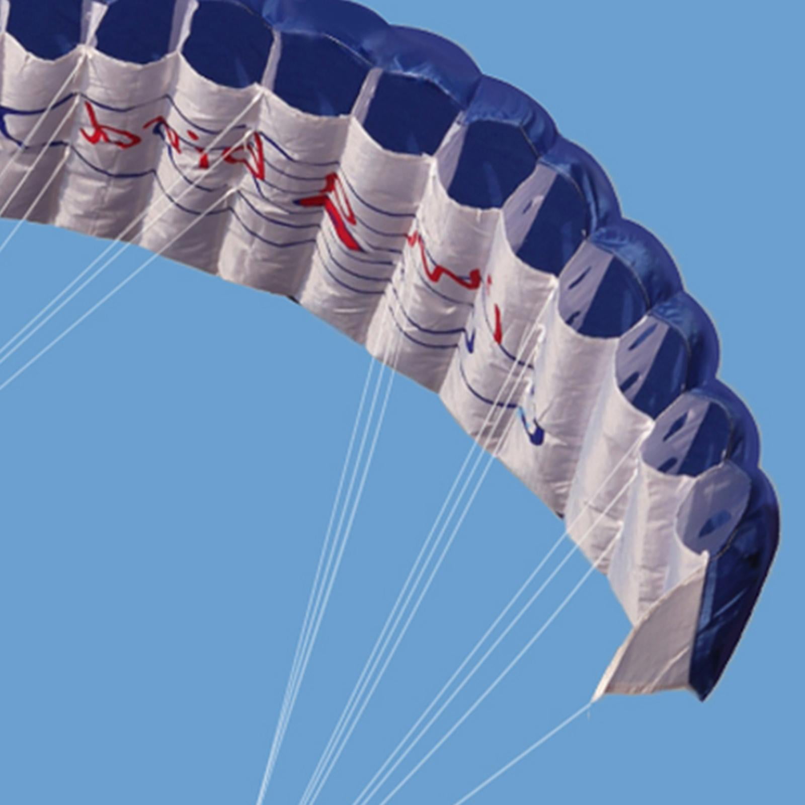 High Level Parafoil Parachute Double Kiteboard Kite Trainer Trick Kite Parafoil , Blue