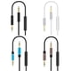 thumbnail image 3 of Cateissary Sistema estéreo para automóvil Cable AUX Computadora Auriculares Manos libres Llamada telefónica Control de cable Conector de 3,5 mm Teléfono y Comunicación azul, 3 of 6