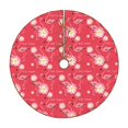 thumbnail image 1 of Fotbe Hello Summer Flamingo Pattern Christmas Tree Skirt, Tree Skirts Plush Christmas Decorations, Christmas Tree Skirts Xmas Decorations Holiday Party Decor-36", 1 of 6
