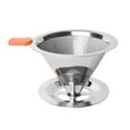 thumbnail image 2 of HLONK Reusable Coffee Filter 304 Stainless Steel Cone Coffee Filter Baskets Mesh Strainer Pour Over Coffee Dripper, 2 of 7