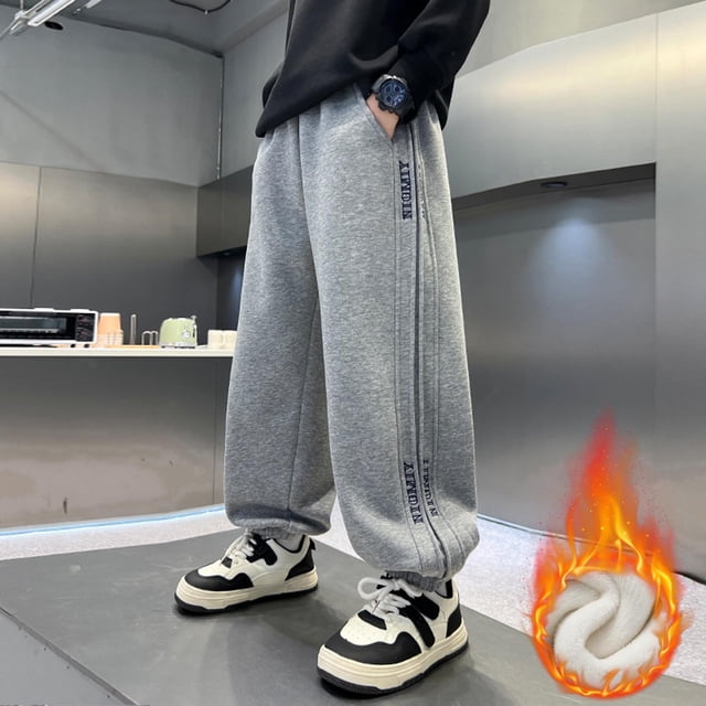 Cowsor Girl's Wide Leg Sweatpants High Elastic Waist Straight Leg Baggy Jogger Pants with Pocket