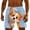 Blue, variant on Mens Swim Trunks Casual Elastic Wasit Loose Fit Drawstring Shorts Cartoon Summer Beach Shorts with Pockets Yellow L