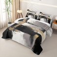 thumbnail image 3 of Homewish Black Gold Ombre Bed Spread Queen,Classic Abstract Geometric Queen Coverlet Set,3-Piece, 3 of 7