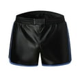thumbnail image 2 of Munlar Mens Shorts,Men's spring and summer pure casual leather pants with short straps, 2 of 5