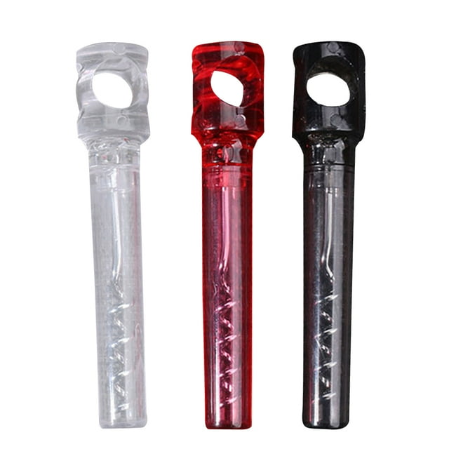 sacacorchos de vino de bolsillo multifuncionales, abridor portátil de botellas con mango de plástico (rojo/negro/transparente)
