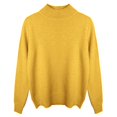 thumbnail image 3 of DuoJiaJ Women's Neck Soft Knit Sweater Autumn Winter Lined Pullover Top Thermal Underwear Women Plus Size Warm Winter Yellow One Size, 3 of 3