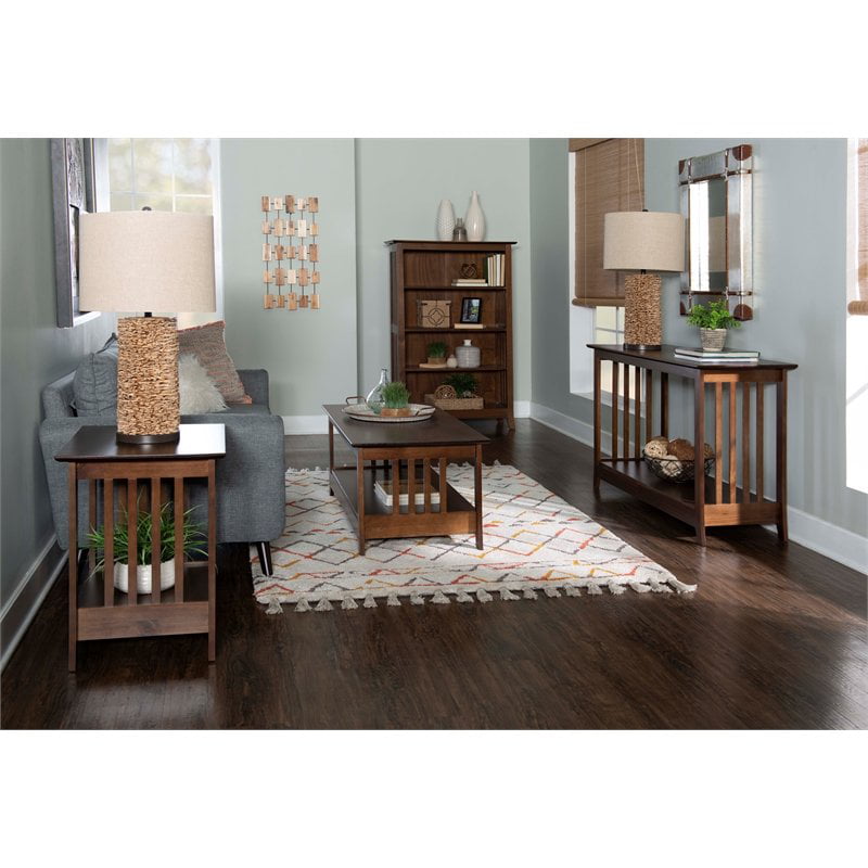 Details about   Linon Eli Wood End Table in Brown 