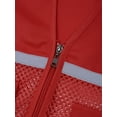thumbnail image 6 of Alvivi Kids Safety Vest High Visibility Reflective Zipper Front Jacket Volunteers Waistcoat Red 11-12, 6 of 7