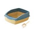 thumbnail image 3 of Esquirla Cat Litter Box Kitten Potty Toilet for Small Animals Small Medium Large Cats yellow and blue, 3 of 8