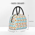 thumbnail image 5 of YFYANG Portable Waterproof Insulated Lunch Bag, Watercolor Striped Geometric Patterns Reusable Cooler Bag / Picnic Bag for Adults Teens, 5 of 9