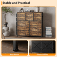 thumbnail image 7 of TEQIN 12 Drawer Storage Dresser with Wood Top,Wide Fabric Chest Organizer Fabric Storage Tower for Bedroom, Closet, Living Room,Tower Cabinet, TV Stand, Hallway Entryway, 7 of 7