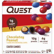 Quest Coated Candy Pieces, Chocolatey Peanut, High Protein, Gluten Free, 4 Ct