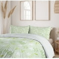 thumbnail image 6 of Ambesonne Mint Duvet Cover Set, Swirls Floral Branches, 2-Calking, Fern Green White, 6 of 7