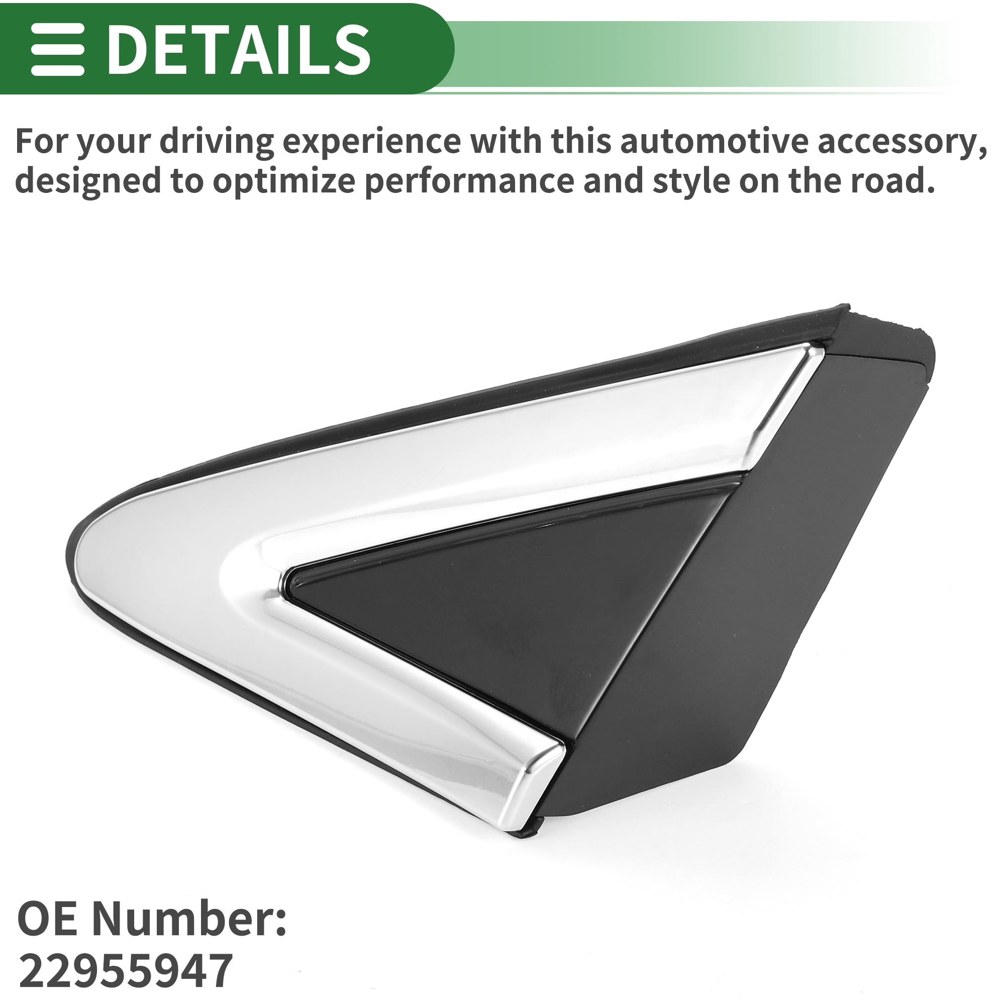 Unique Bargains Pillar Corner Triangle Trim for Cadillac XTS 2013-2019 Plastic