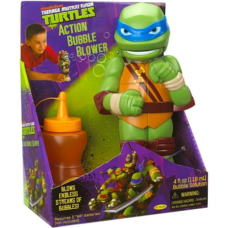 Little Kids Teenage Mutant Ninja Turtles Action Bubble Blower, Leonardo