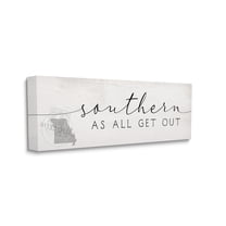 Stupell Industries Missouri State Southern As All Get Out Slang Graphic Art Gallery-Wrapped Canvas Print Wall Art, 20x48, by Daphne Polselli